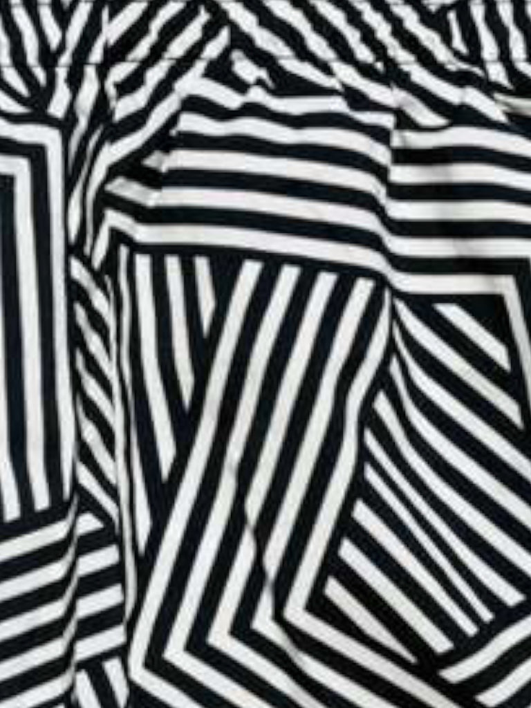 Athletic black and white shorts