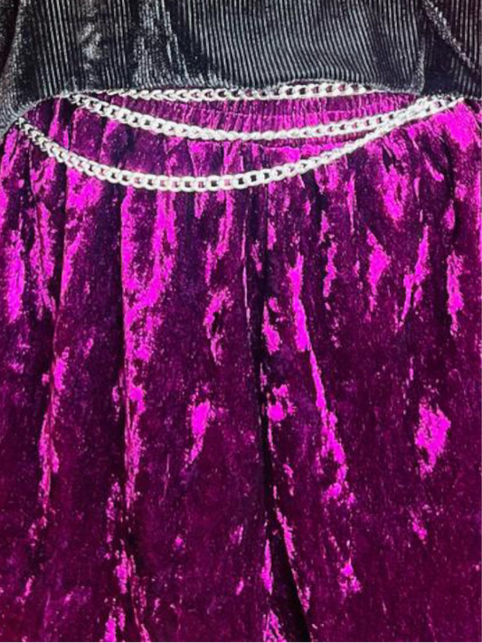 Purple Love Velvet Concert Shorts