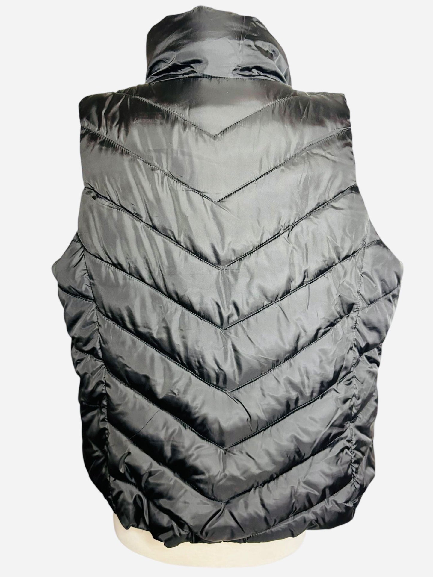 So black puff vest