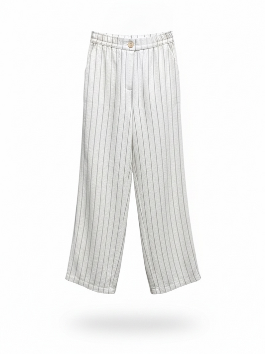 Striped pants Comfy white