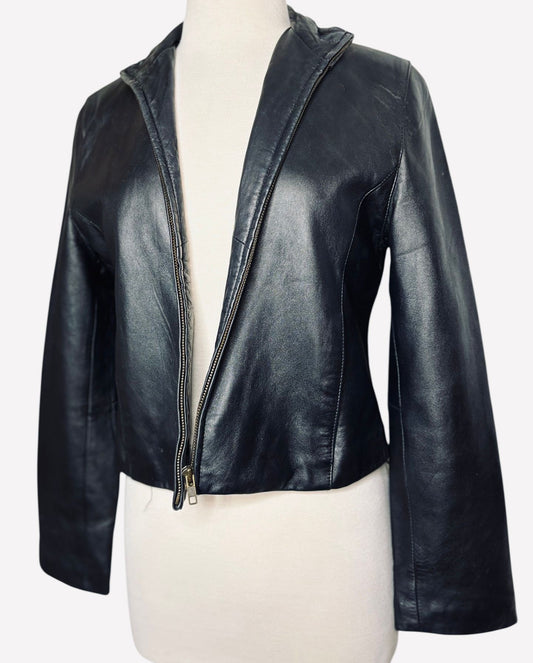 Wilda black leather jacket