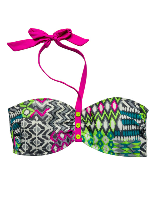 So bikini top pink and green