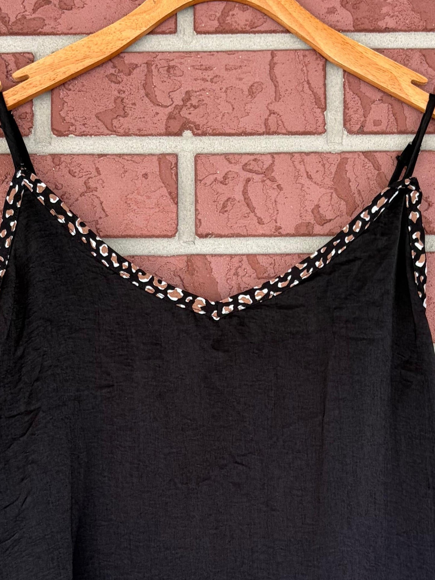 Kori black cheetah line cami
