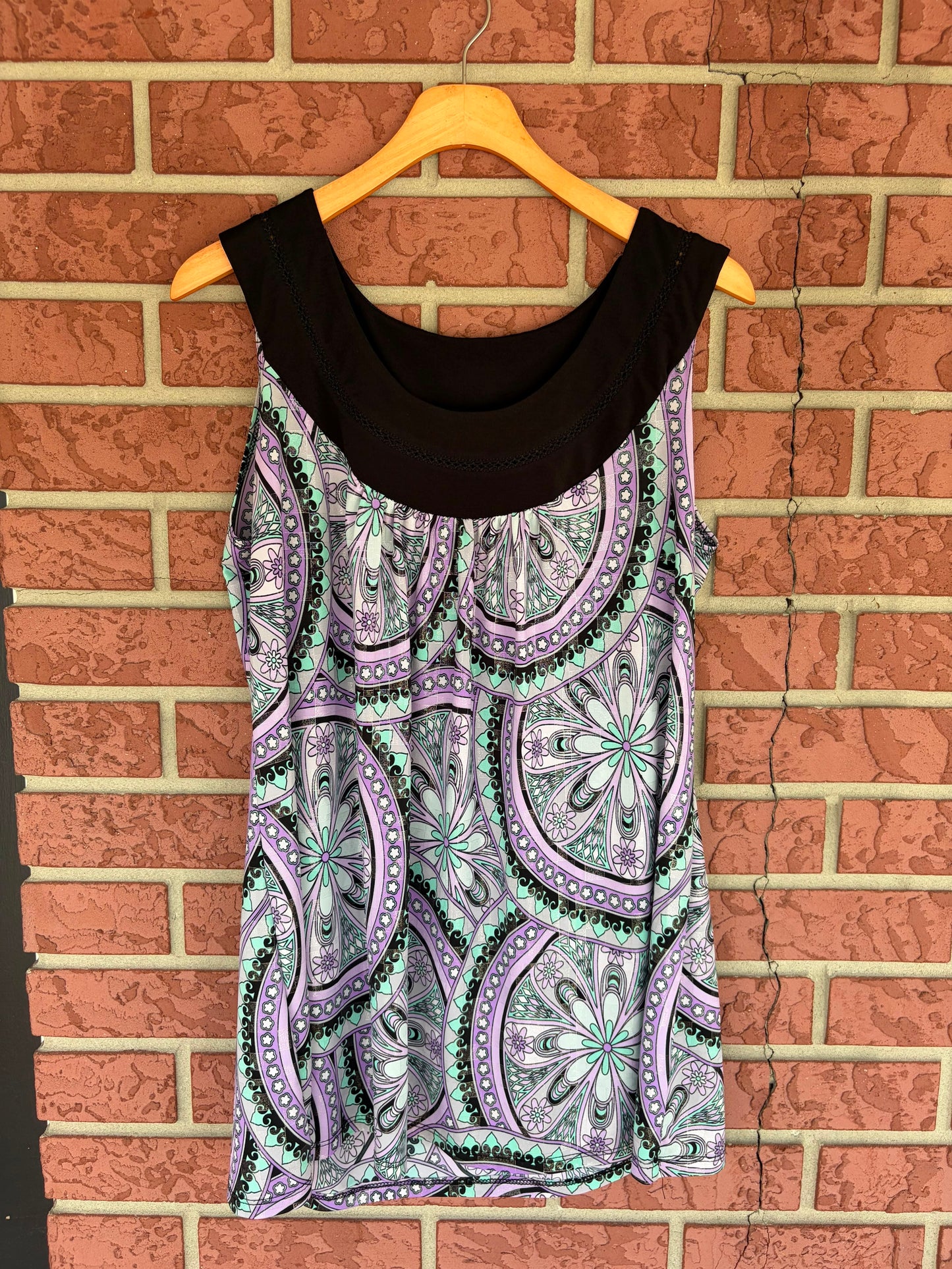 Lane Bryant top purple green