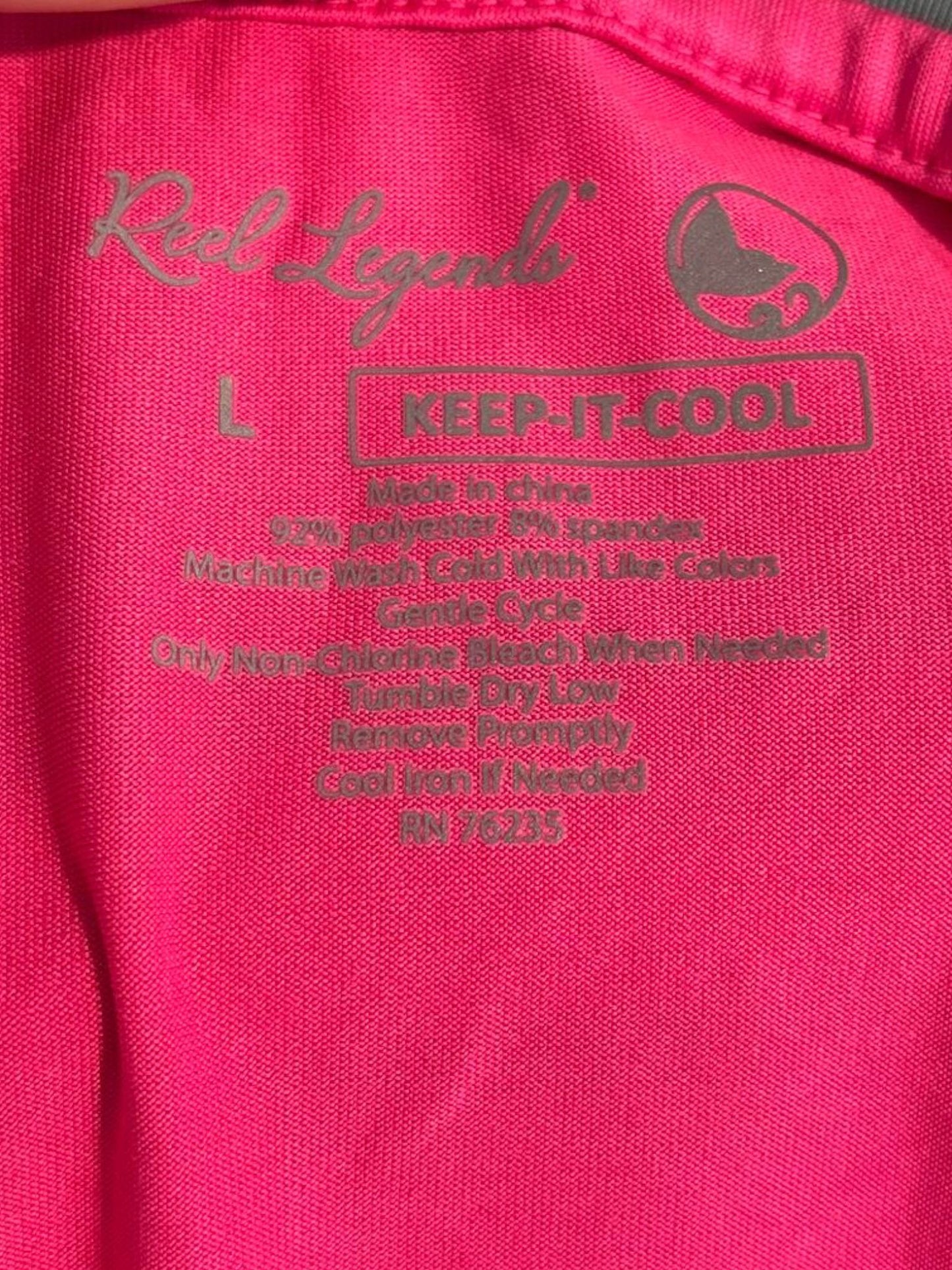 Reel Legends pink & aqua sun tee