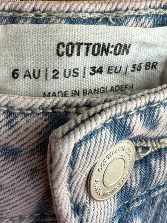 Cotton On light pink tinted jeans