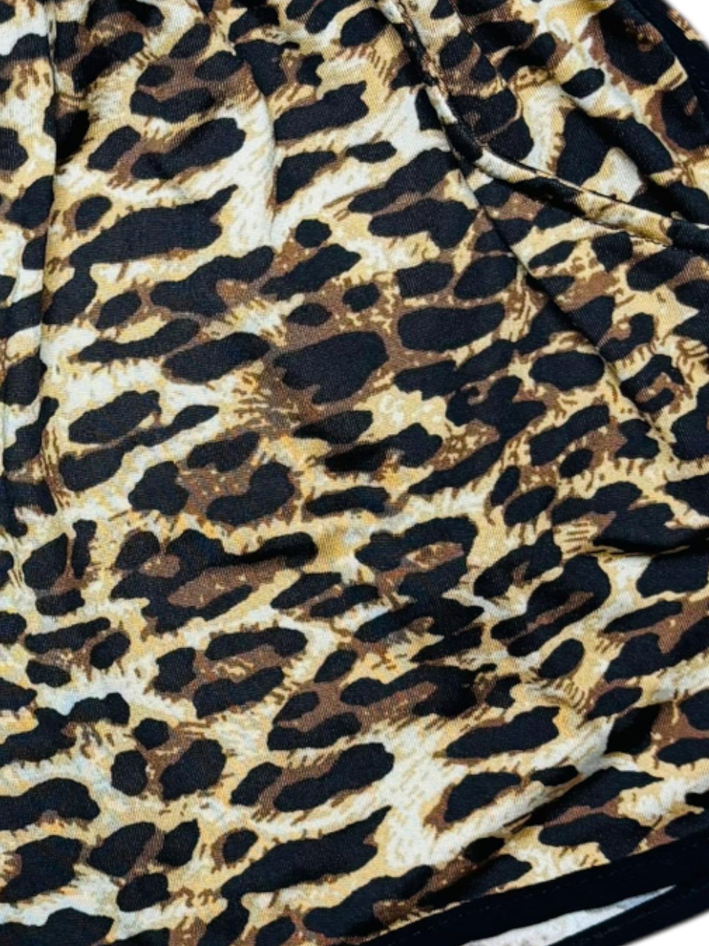 Athletic leopard shorts
