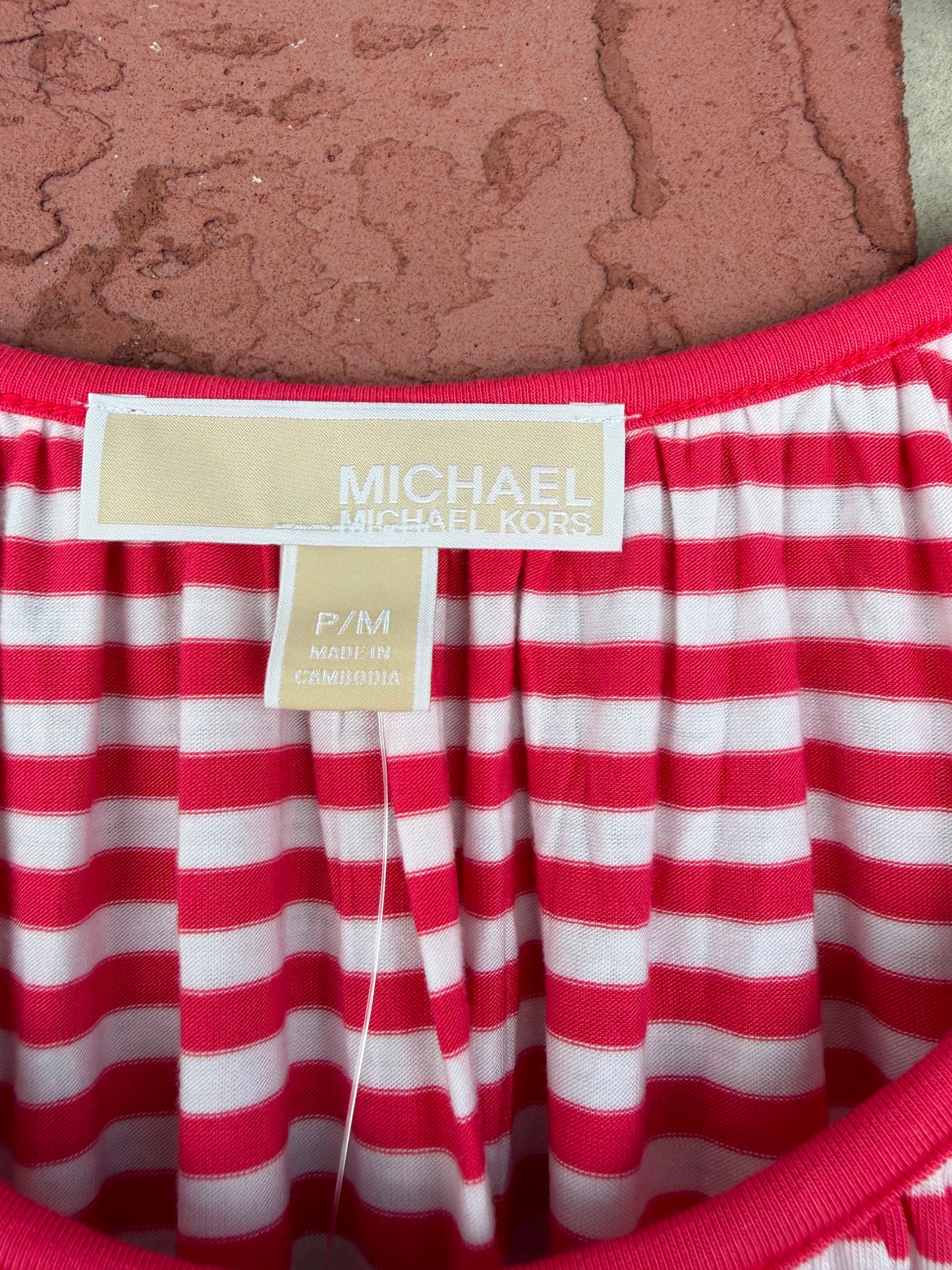 Michael Kors red striped top