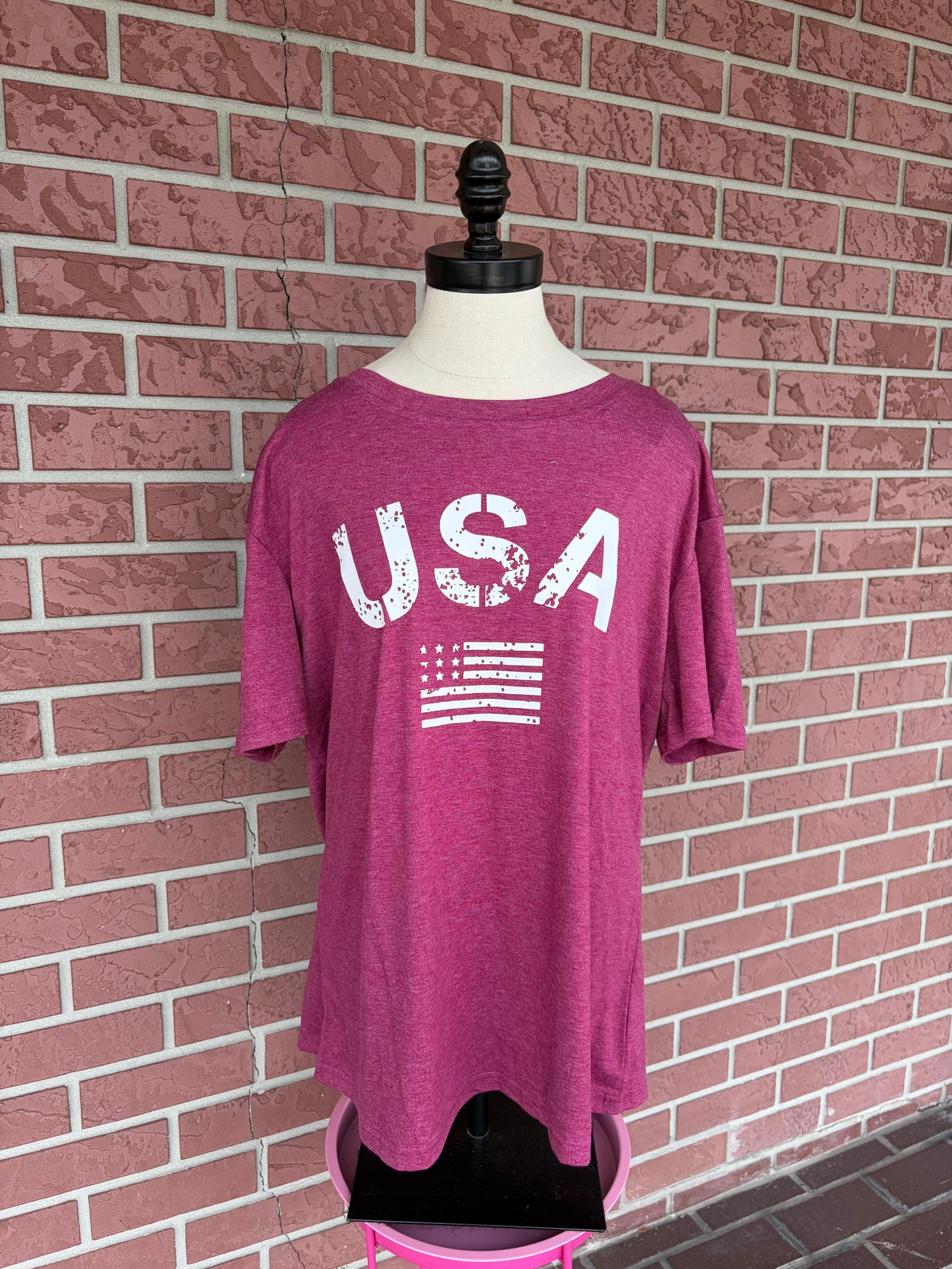USA 4th of July red tee