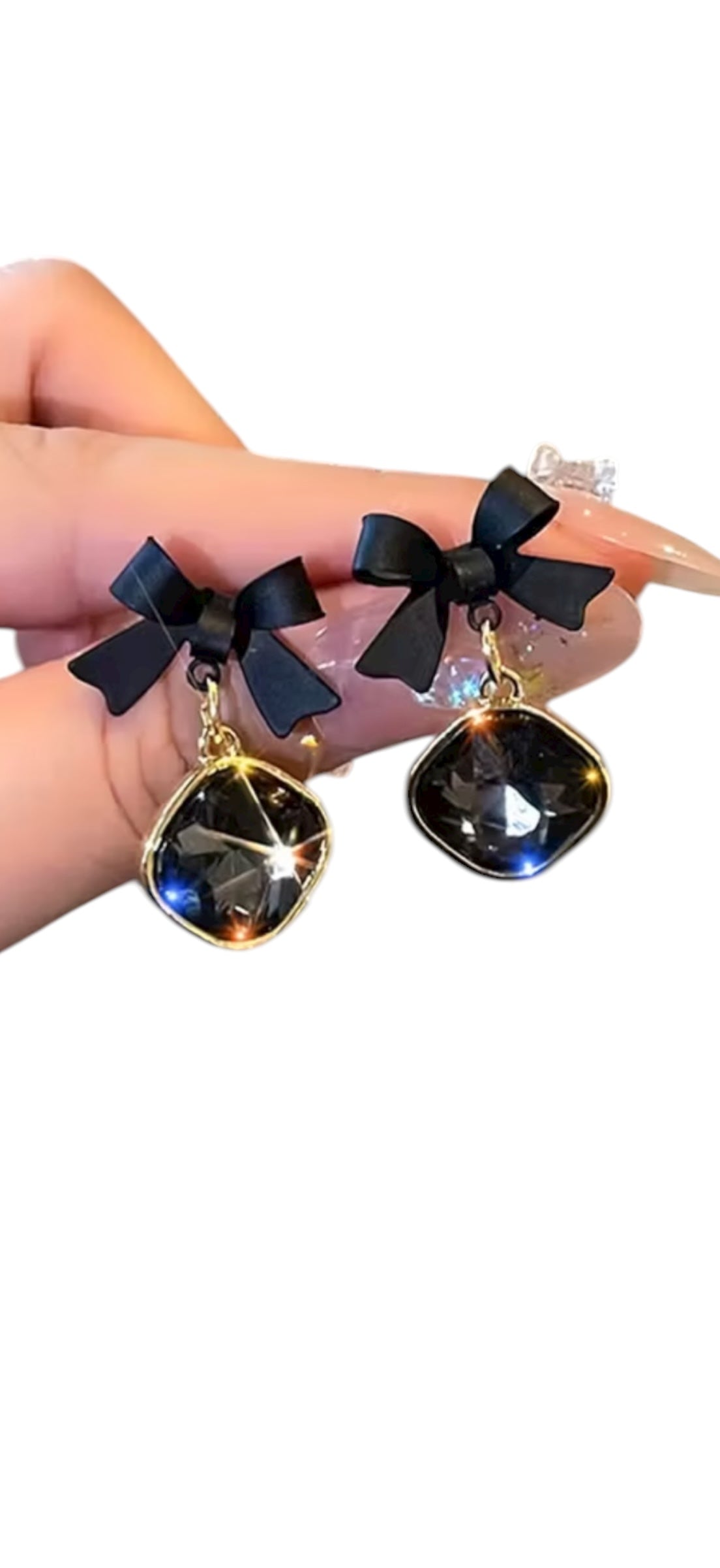 Bow Earrings black