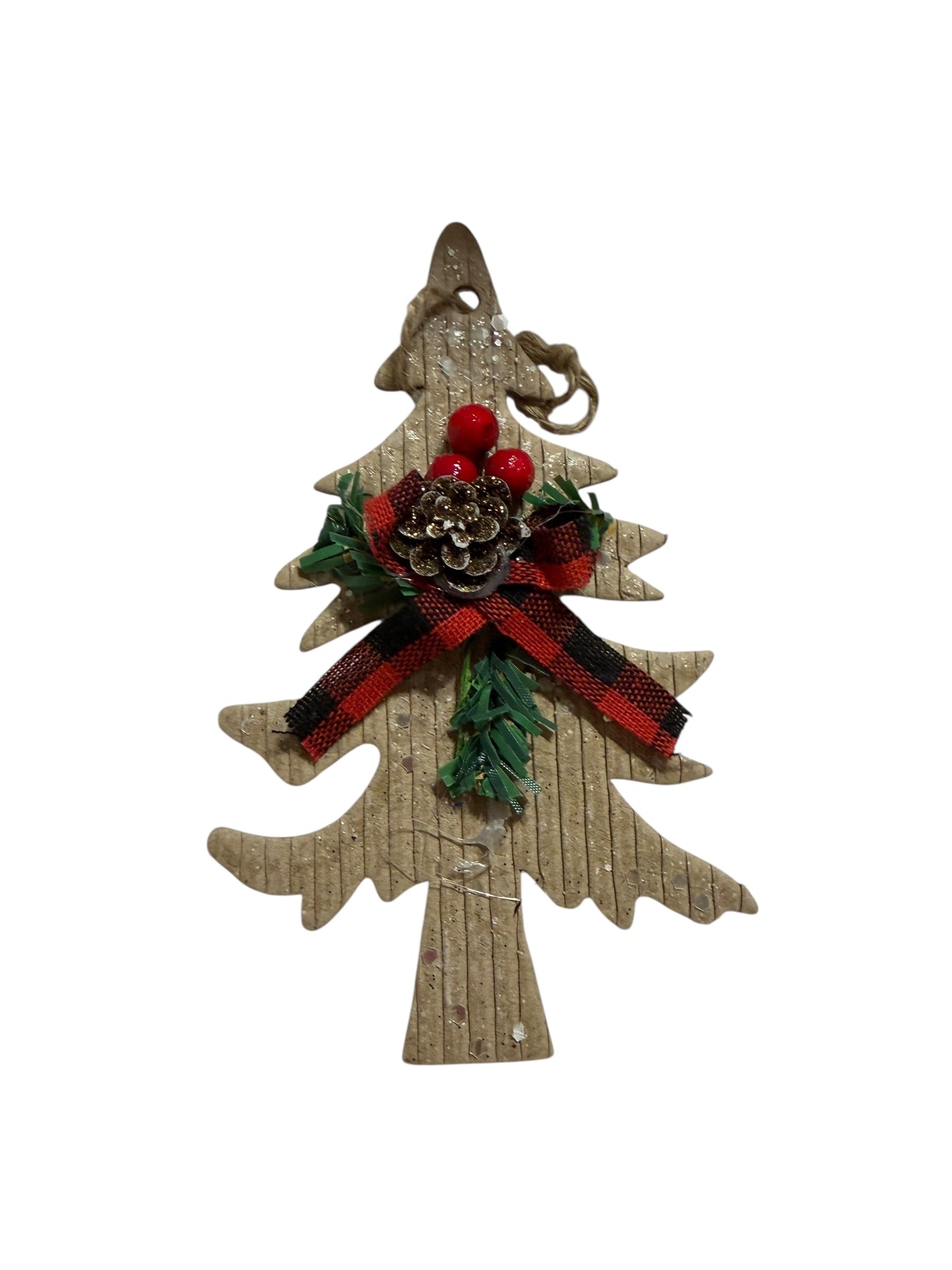 Christmas tree glitter ornament