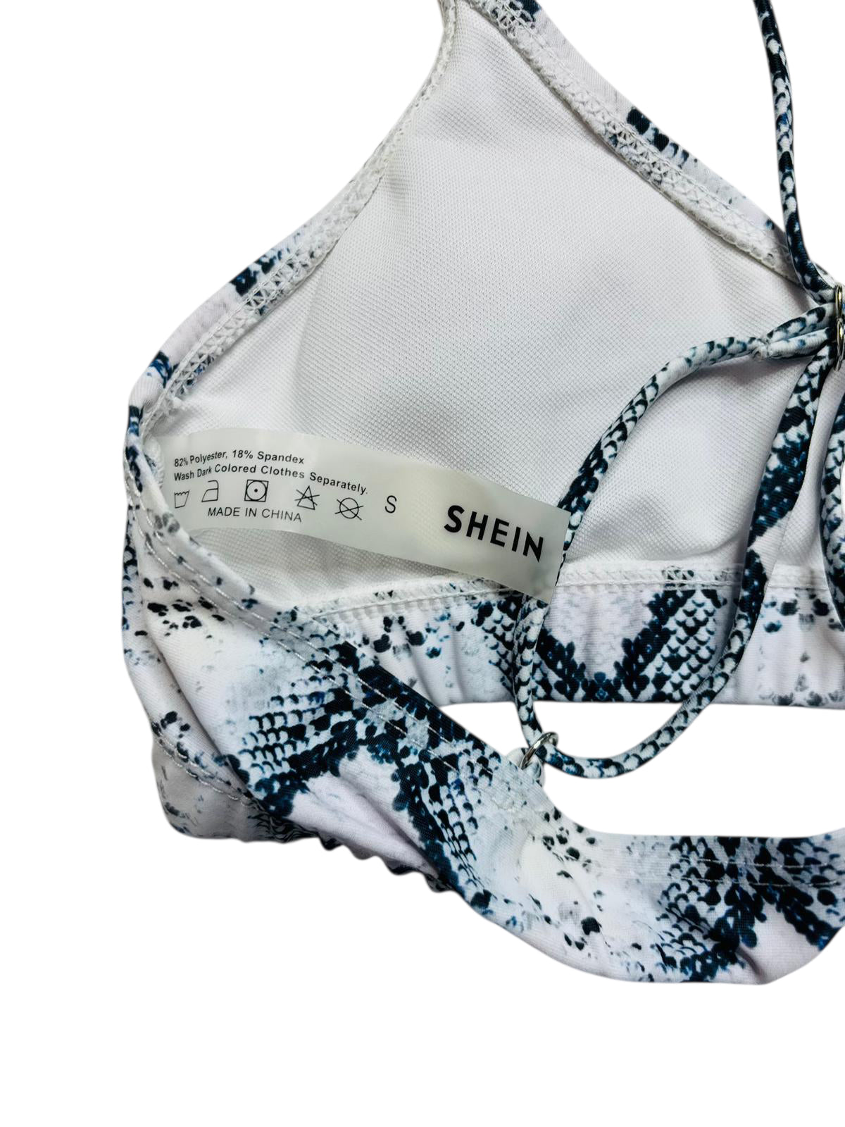 Shein snake skin bikini top