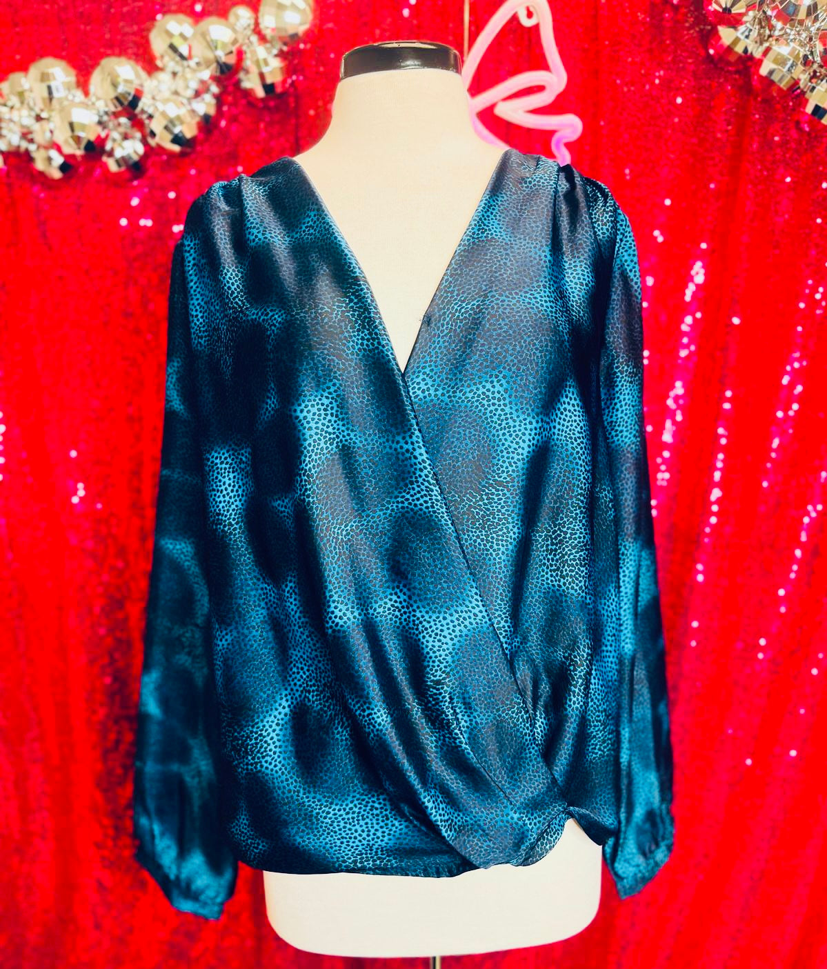 Prive Wrap Front Design Blue Hues