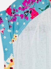 Hawaiian blue tropical top