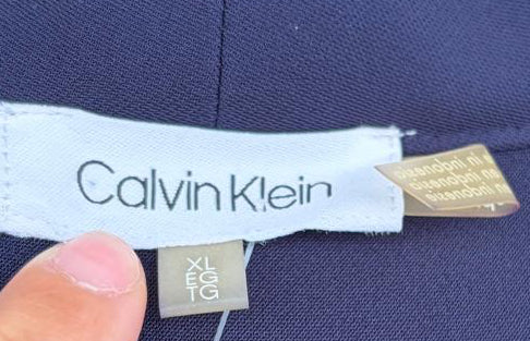 Calvin Klein Navy Blue V-neck Top