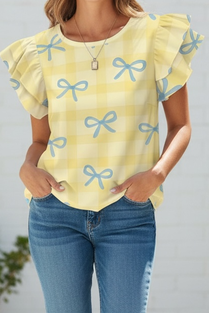Yellow Bow Top