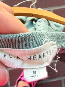 EA Hearts green crop top