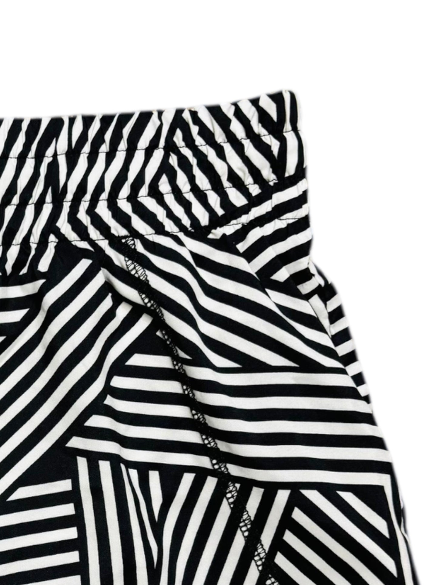 Athletic black and white shorts