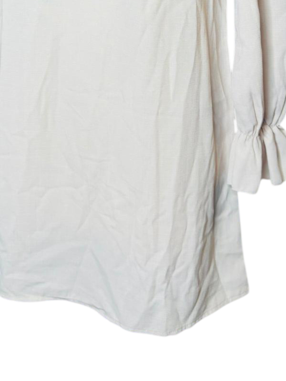 Shein ruffle long sleeve cream dress