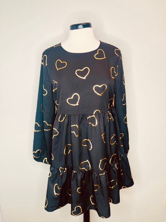 Hearts to Dress  gold and black
