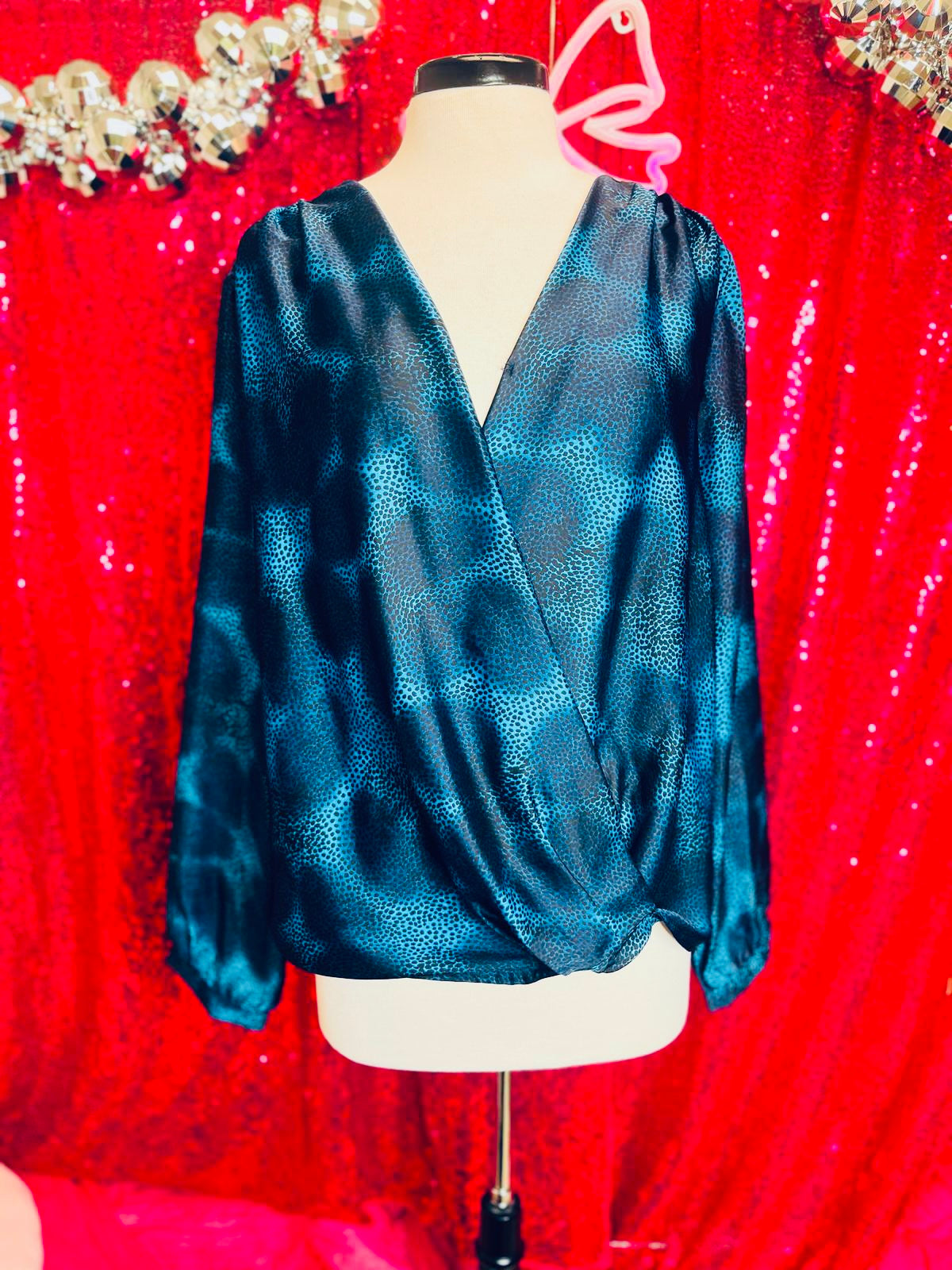 Prive Wrap Front Design Blue Hues