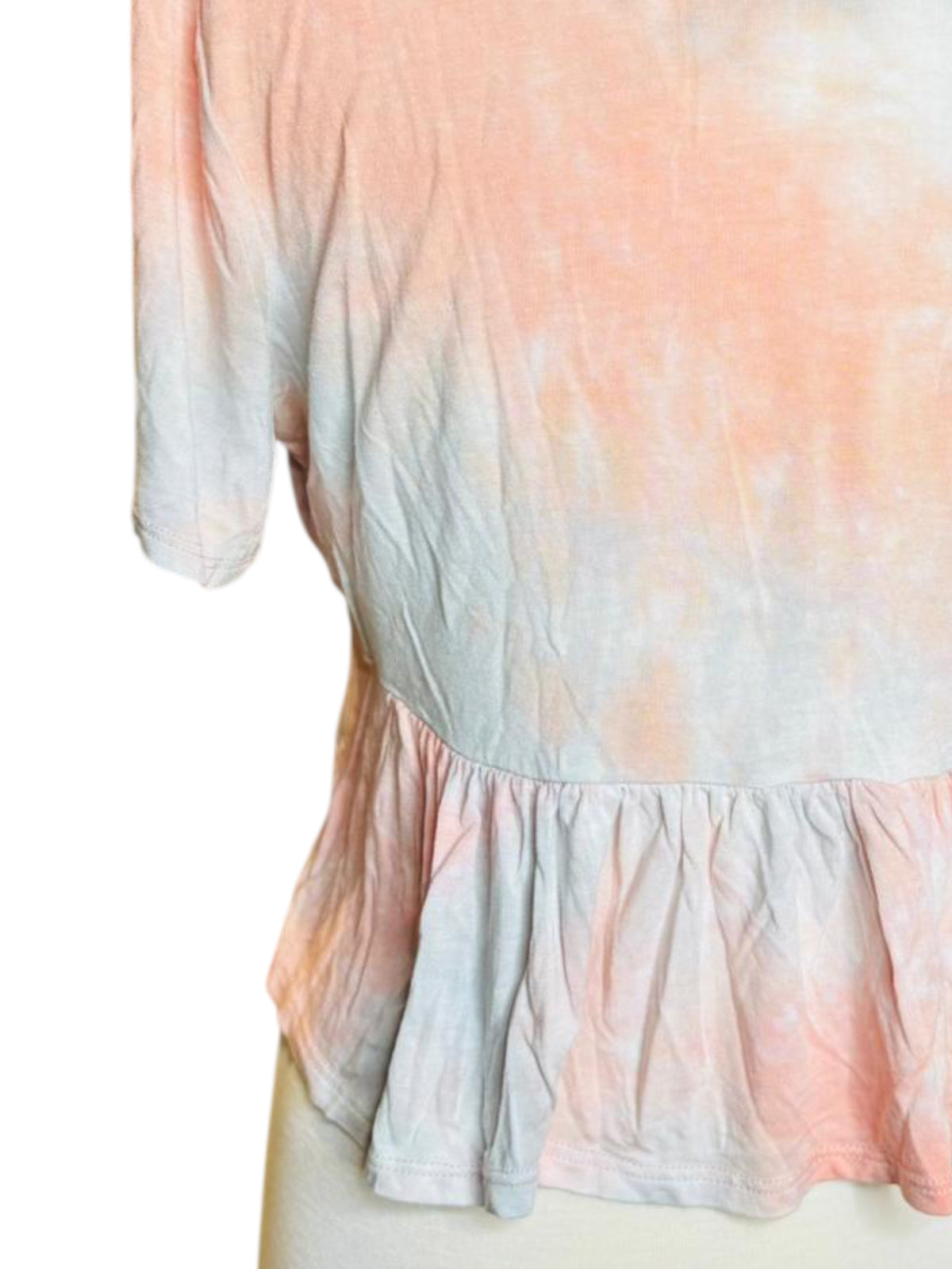 2 Saints ruffle top tie dye