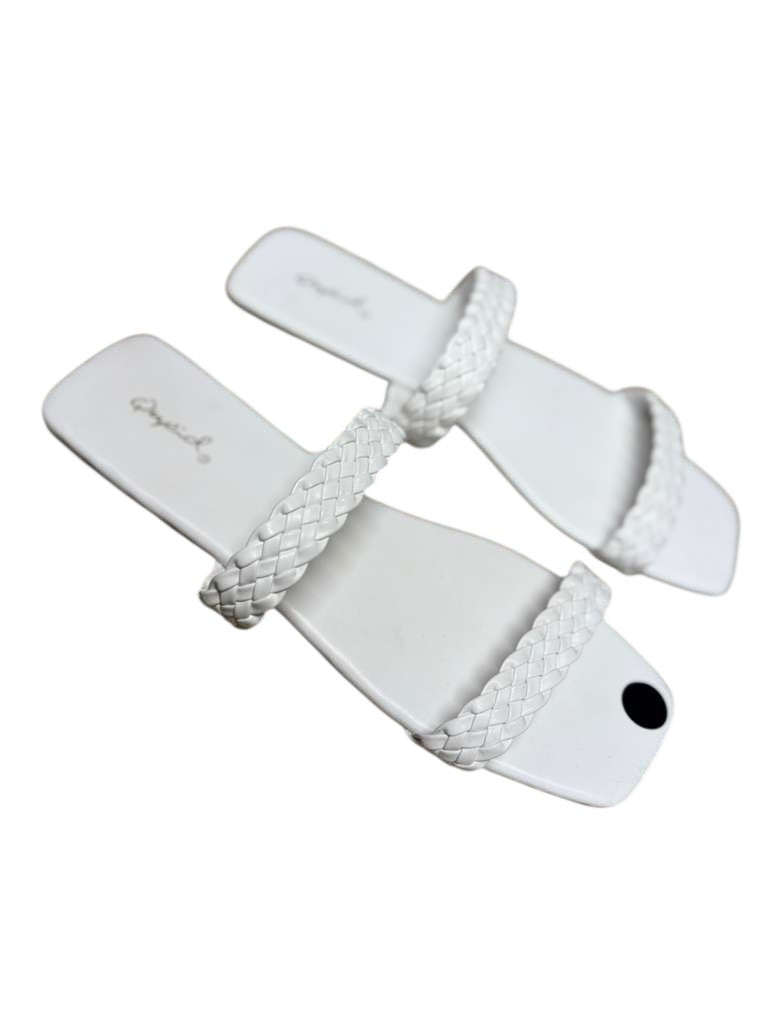 White sandals