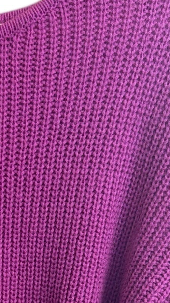 Purple sweater fringe sleeves