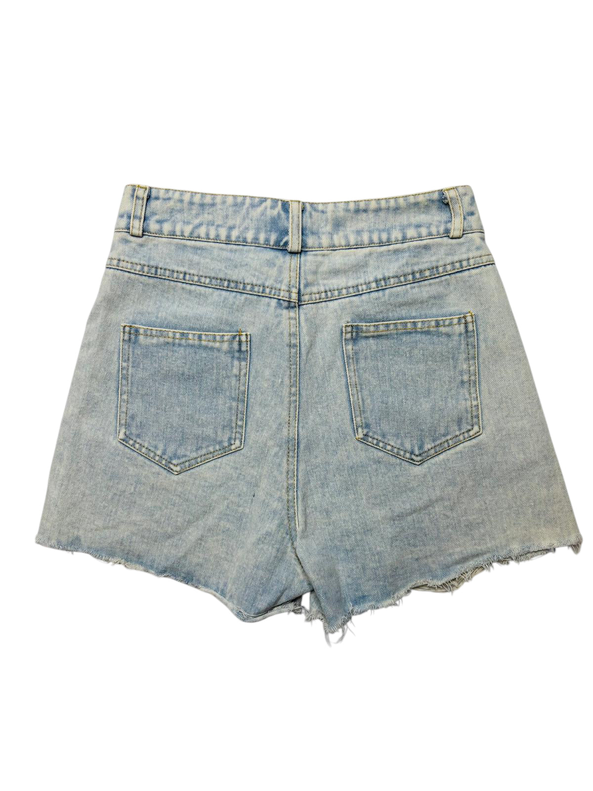 Blue B collection pink stoned denim shorts