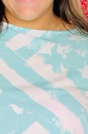 Teal flag concert tunic