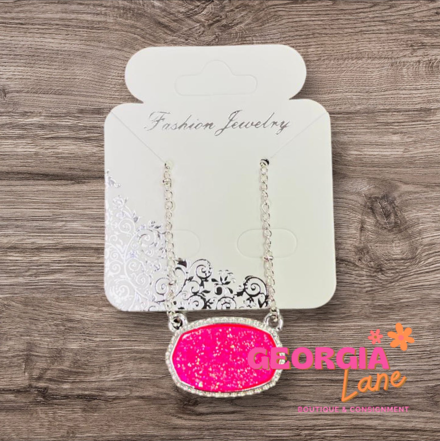 Hot Pink Sparkle Necklace