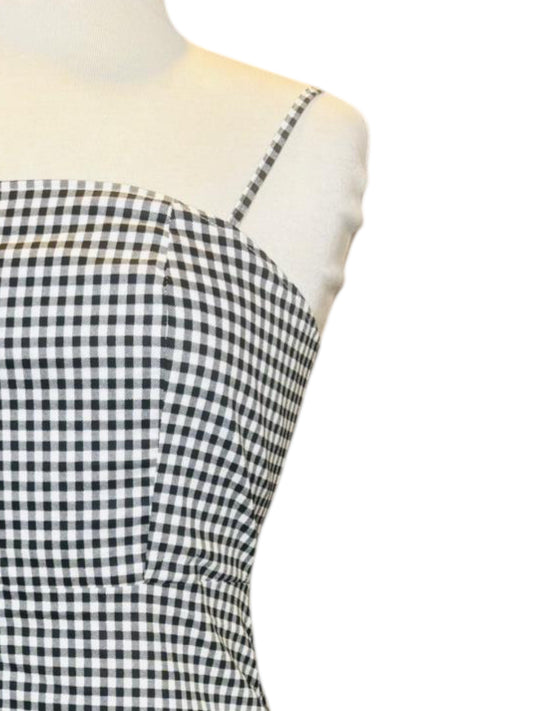 Zaful gingham black and white dress