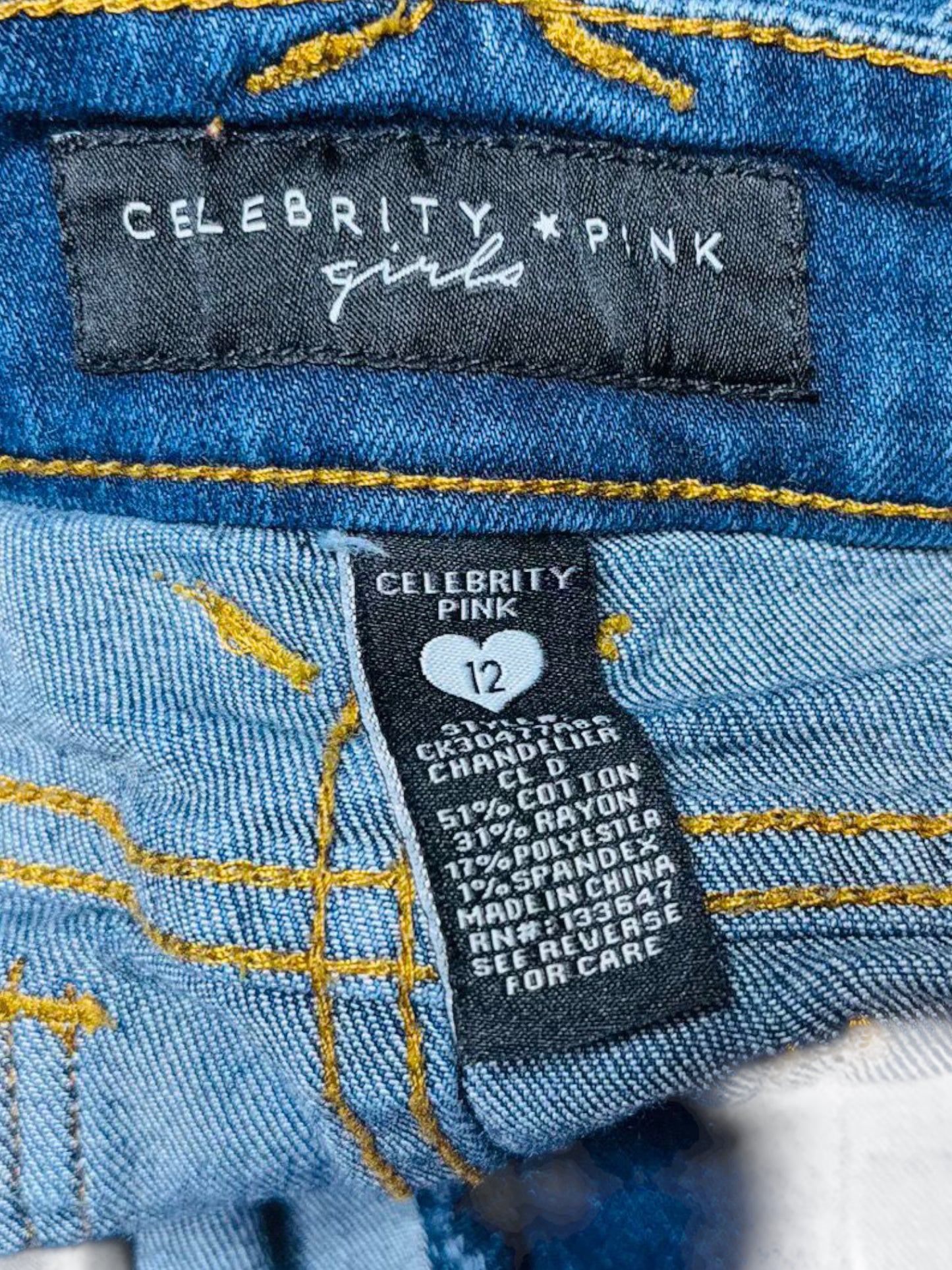 Celebrity Pink dark denim shorts