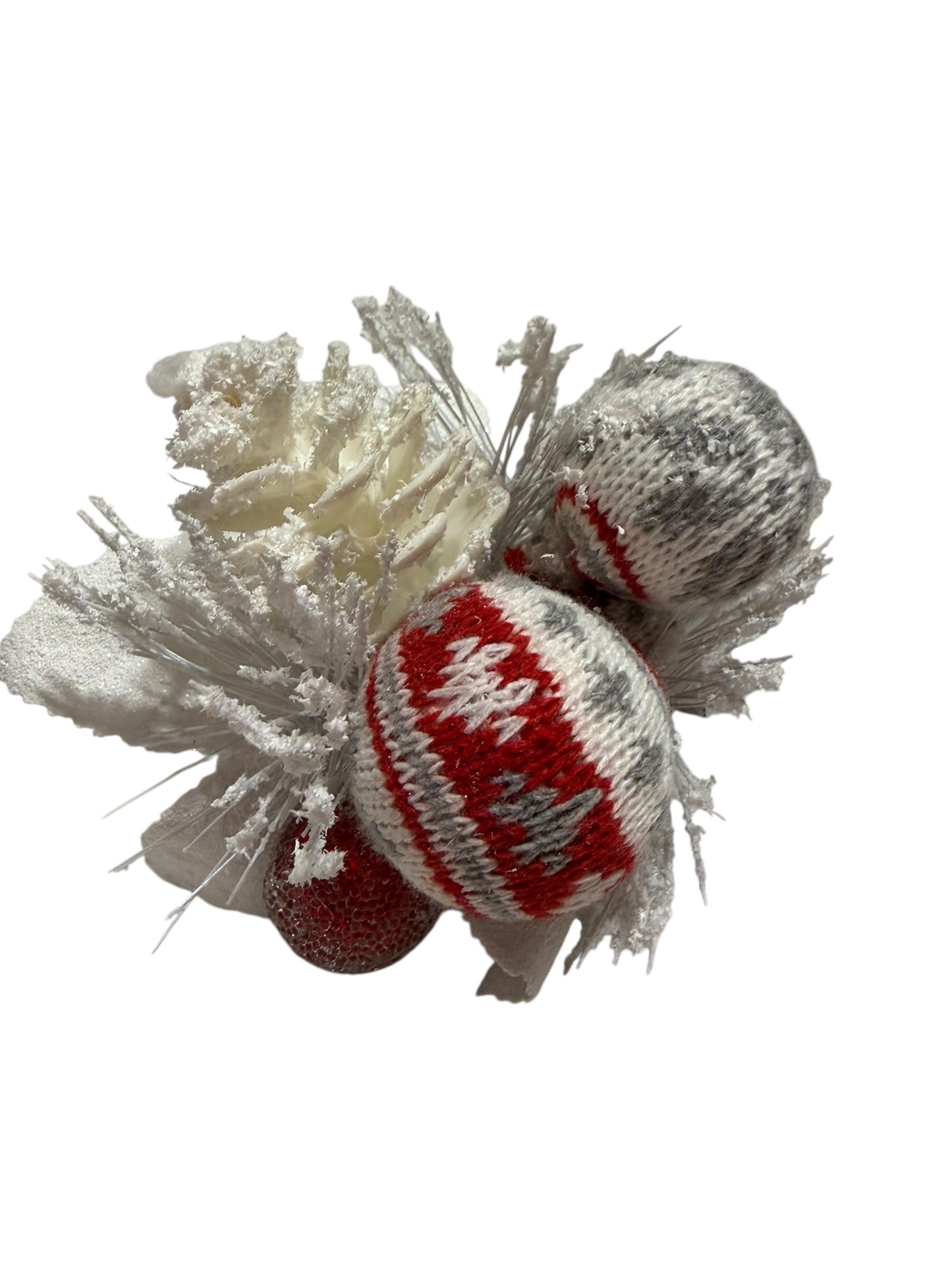 White red and silver tree decor