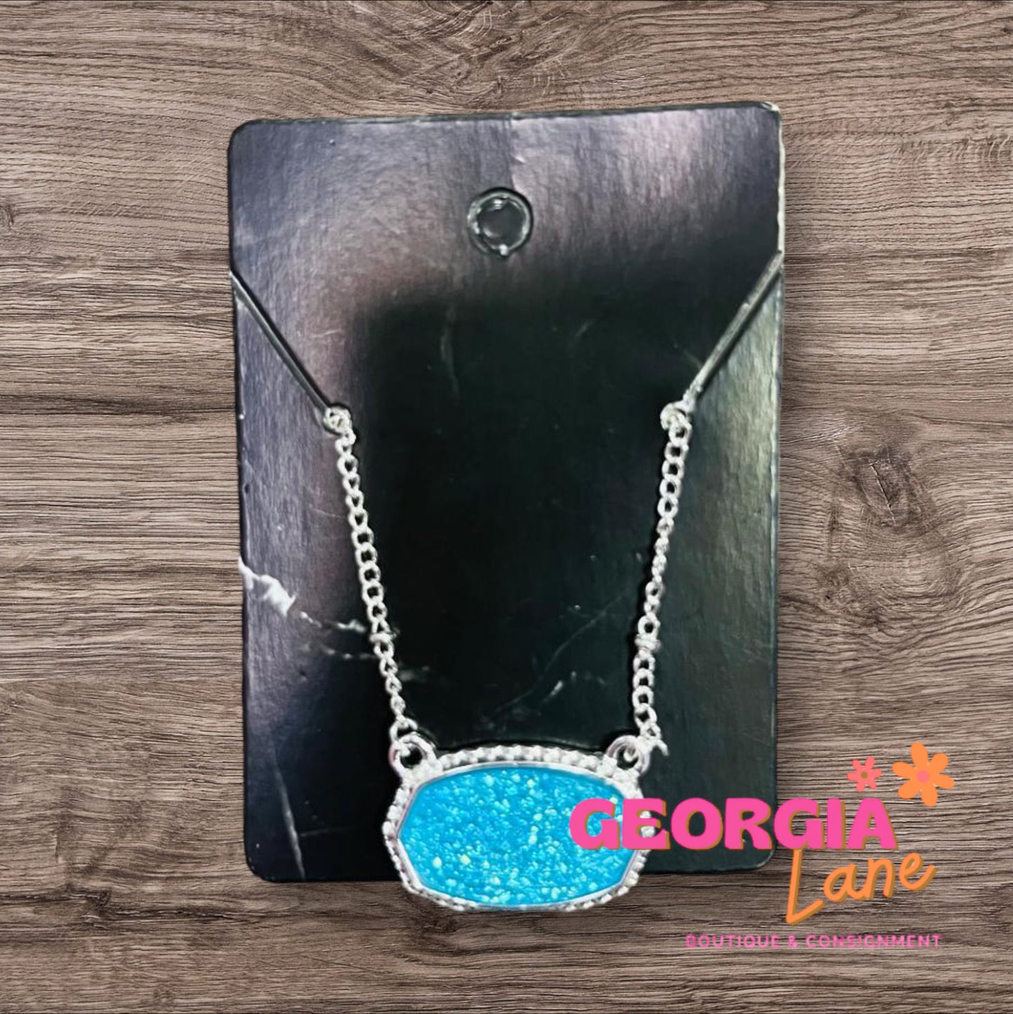 Blue sparkle necklace