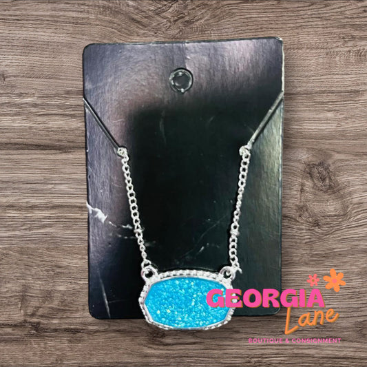 Blue sparkle necklace