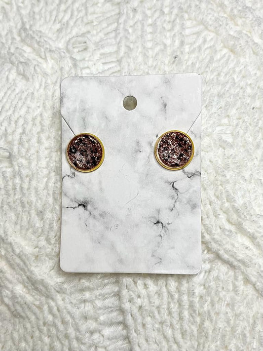 Leopard stud earrings