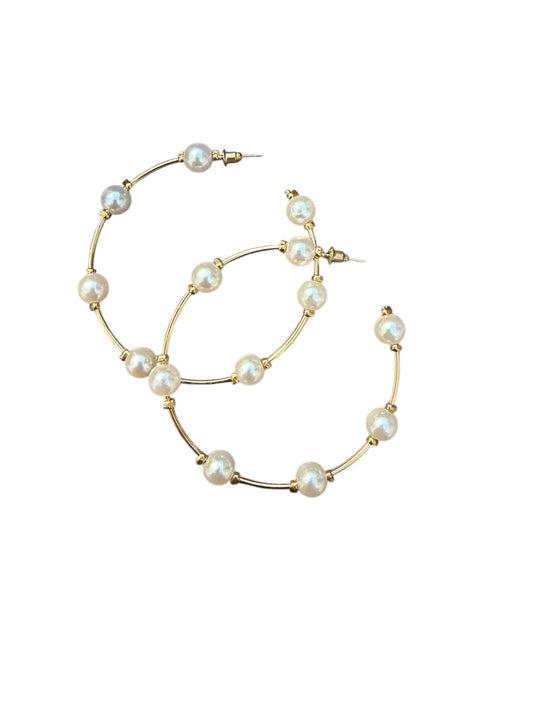 Pearl Hoop Earrings