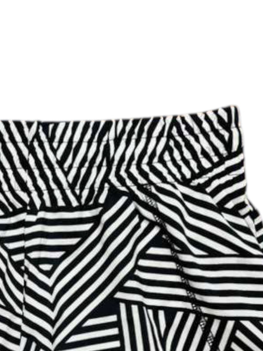 Athletic black and white shorts