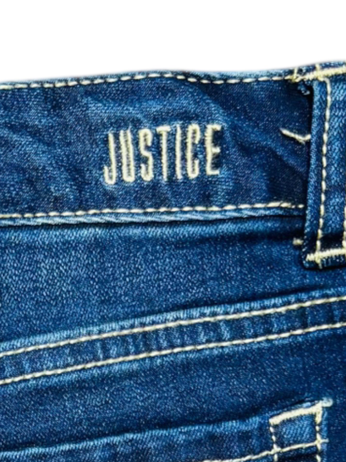 Justice denim shorts dark wash NWT