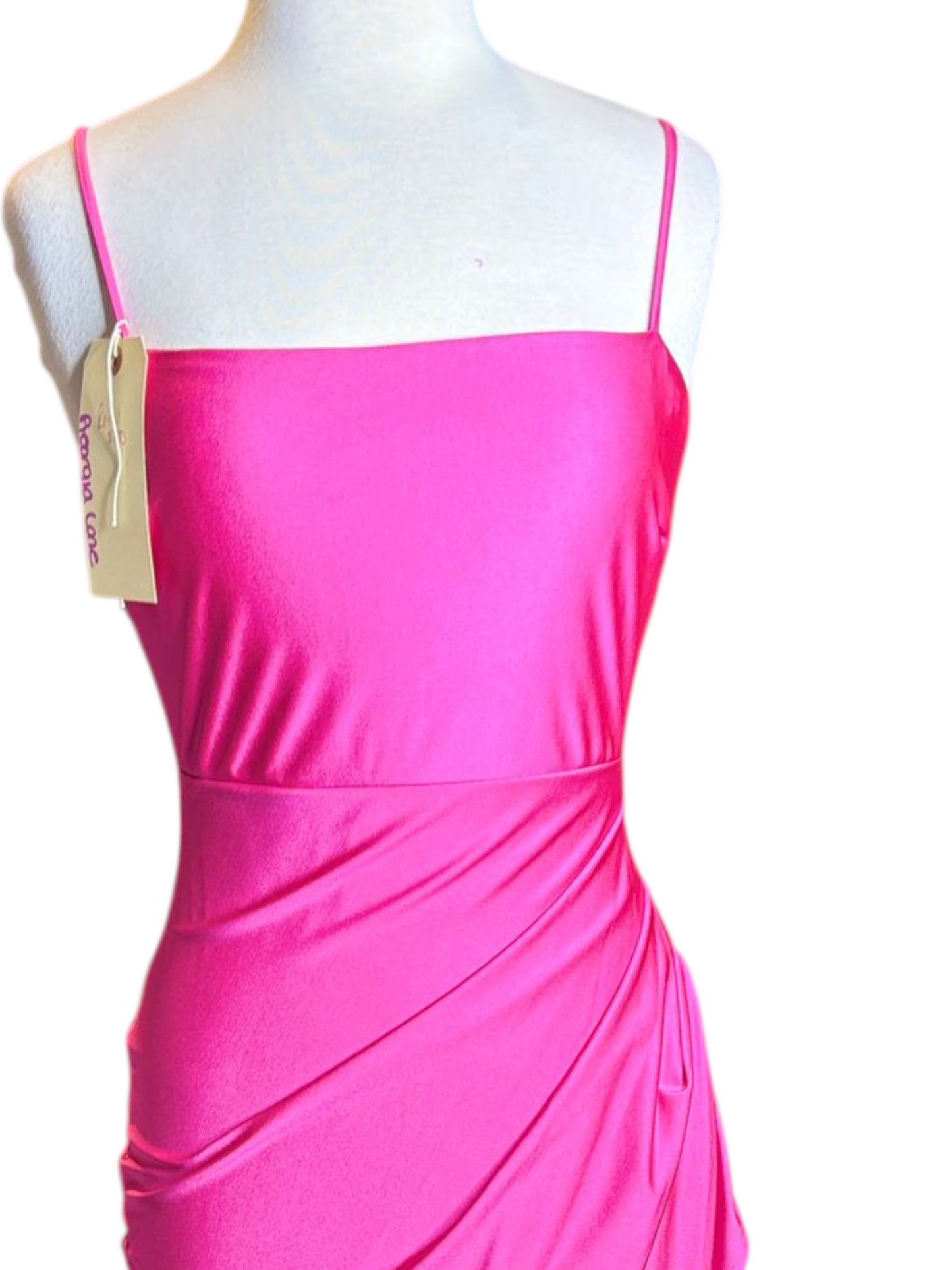 Windsor hot pink high slit dress