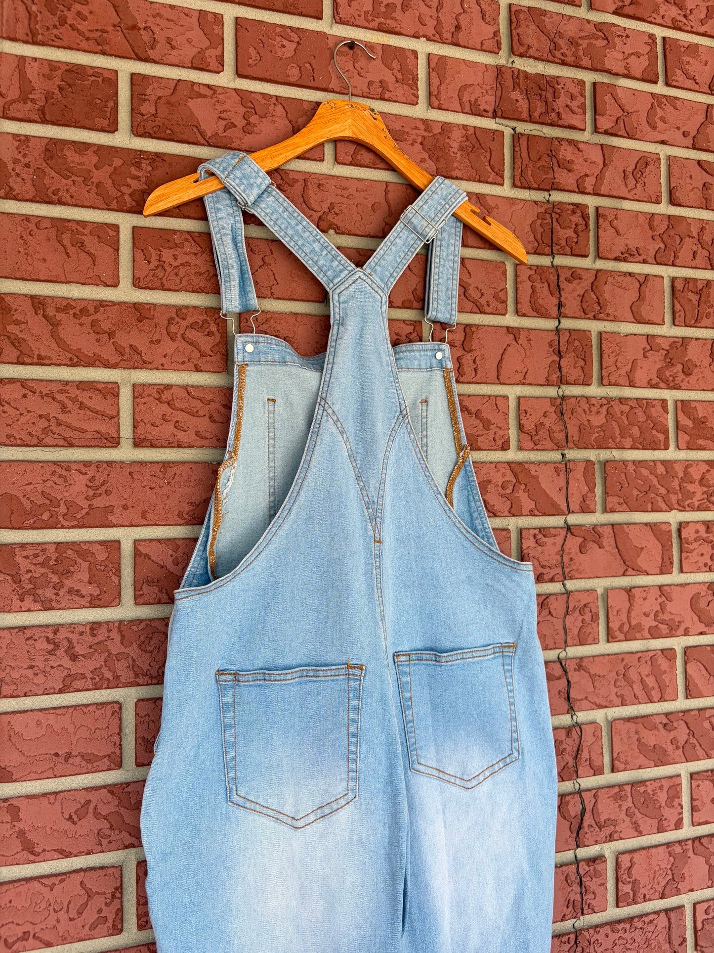 Light Wash Overalls