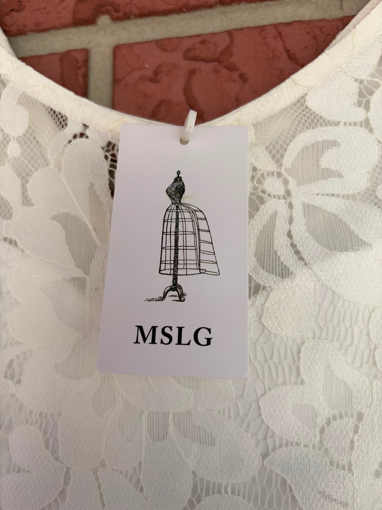 MSLG White Lace Dress