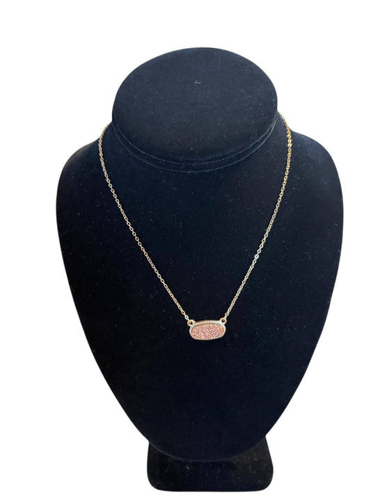 Charm necklace glitter stone