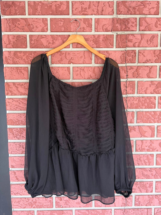 Terra Sky black formal dressy top