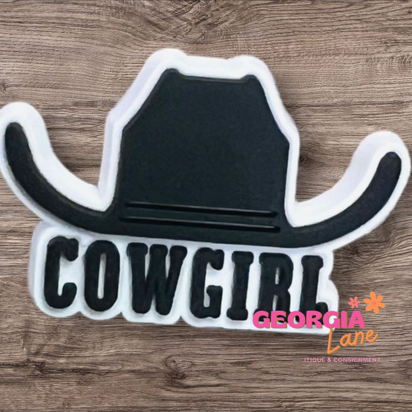 Cowgirl shoe charm