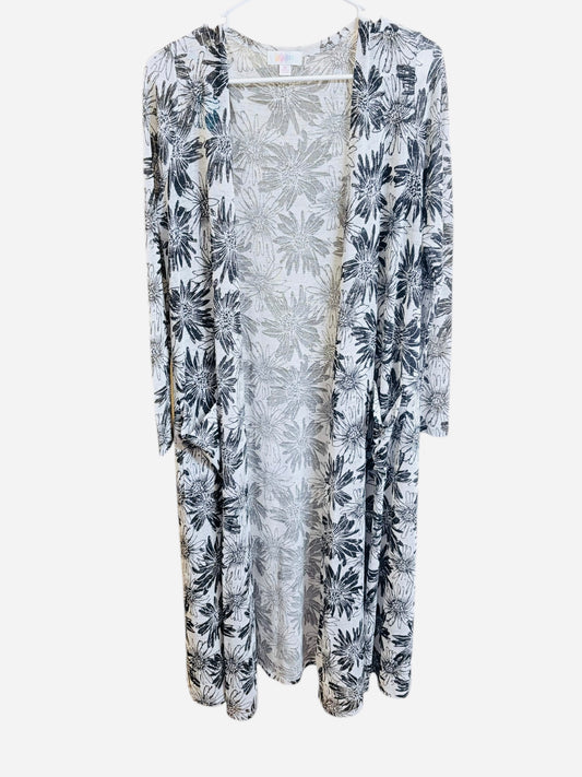 86 Lularoe maxi black white cardigan