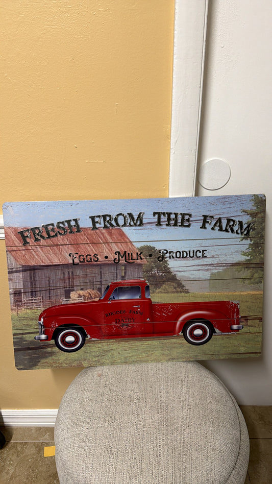 Southern Hospitality red truck farm sign