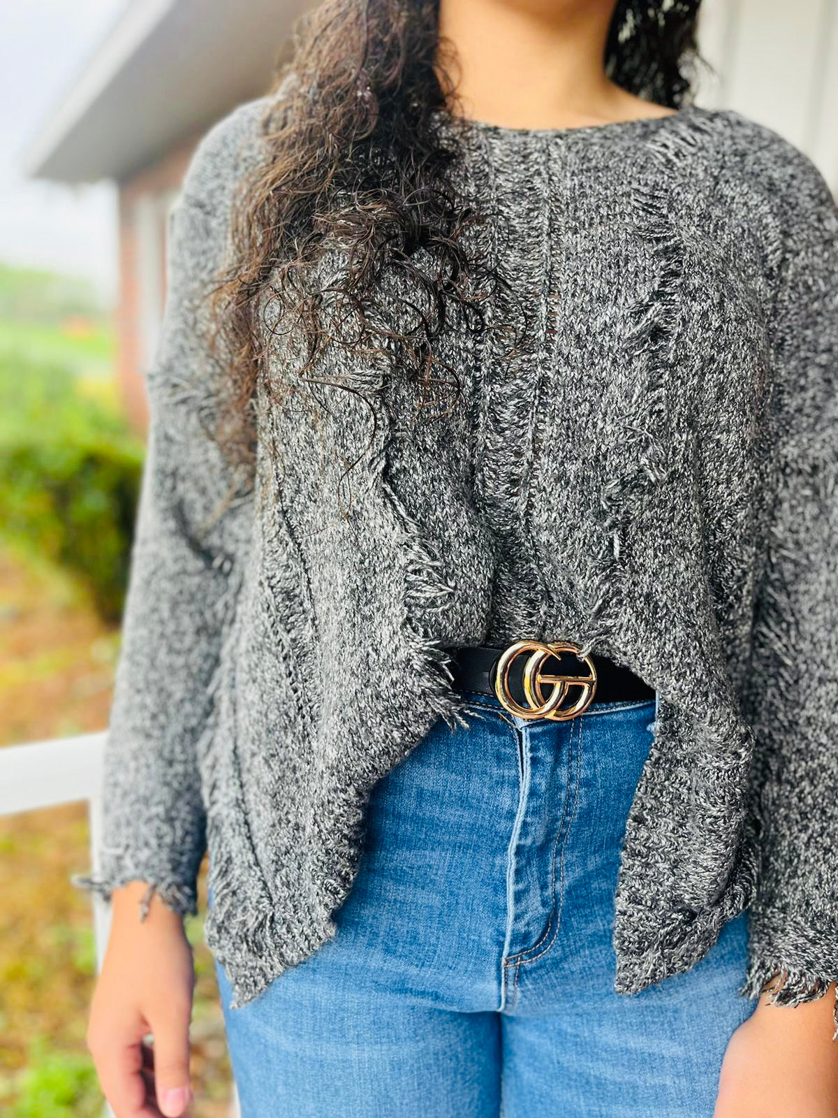 Grey Glitz Sweater