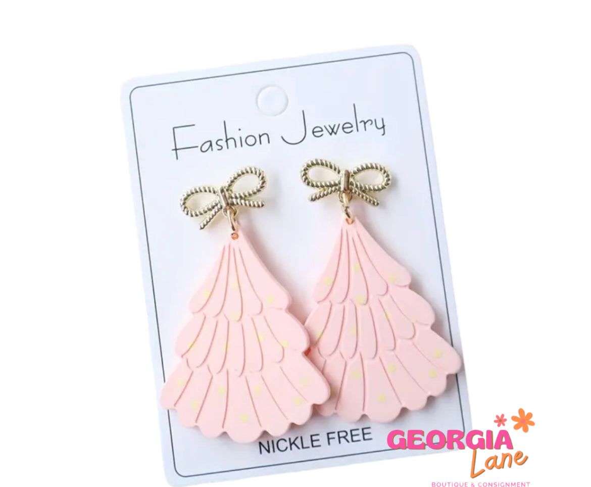 Chic Christmas Tree Earrings